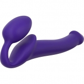Фиолетовый безремневой страпон Silicone Bendable Strap-On - size M - Strap-on-me - купить с доставкой в Кирове