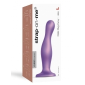 Фиолетовая насадка Strap-On-Me Dildo Plug Curvy size L - Strap-on-me - купить с доставкой в Кирове