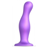 Фиолетовая насадка Strap-On-Me Dildo Plug Curvy size L - Strap-on-me - купить с доставкой в Кирове