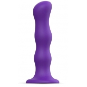 Фиолетовая насадка Strap-On-Me Dildo Geisha Balls size M - Strap-on-me - купить с доставкой в Кирове