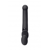 Черный безремневой вибрострапон Silicone Bendable Strap-On - size XL - Strap-on-me - купить с доставкой в Кирове