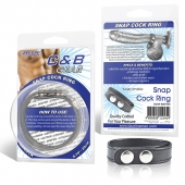 Кольцо на пенис SNAP COCK RING из искусственной кожи на клепках - BlueLine - в Кирове купить с доставкой