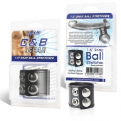 Хомут-утяжка для мошонки из искусственной кожи на клепках SNAP BALL STRETCHER - BlueLine - купить с доставкой в Кирове