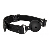 Черный кляп-шарик BALL GAG DIAMOND - Dream Toys - купить с доставкой в Кирове
