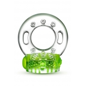 Зеленое эрекционное виброкольцо Arouser Vibrating C-Ring - Blush Novelties - в Кирове купить с доставкой