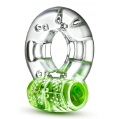 Зеленое эрекционное виброкольцо Arouser Vibrating C-Ring - Blush Novelties - в Кирове купить с доставкой