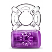 Фиолетовое эрекционное виброкольцо One Night Stand Vibrating C-Ring - Blush Novelties - в Кирове купить с доставкой