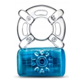 Синее эрекционное виброкольцо One Night Stand Vibrating C-Ring - Blush Novelties - в Кирове купить с доставкой
