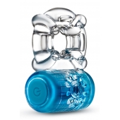 Синее эрекционное виброкольцо One Night Stand Vibrating C-Ring - Blush Novelties - в Кирове купить с доставкой