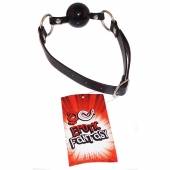 Силиконовый черный кляп-шарик на ремне Black Ballgag - Erotic Fantasy - купить с доставкой в Кирове