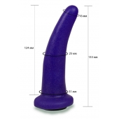 Фиолетовая гладкая изогнутая насадка-плаг - 13,3 см. - LOVETOY (А-Полимер) - купить с доставкой в Кирове