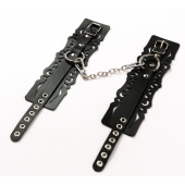 Узорчатые кожаные оковы с регулируемыми ремешками - Crazy Handmade - купить с доставкой в Кирове