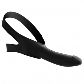 Черный кляп-страпон Masters Mini Face Fuck Strap-On - 14 см. - XR Brands - купить с доставкой в Кирове