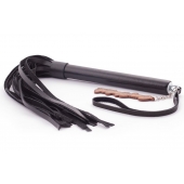 Черная кожаная плеть  Индиго  - 50 см. - Crazy Handmade - купить с доставкой в Кирове