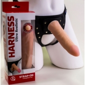 Страпон Харнесс из трусиков и насадки-фаллоса - 17,5 см. - LOVETOY (А-Полимер) - купить с доставкой в Кирове