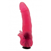 Розовая насадка для страпона с клиторальными лепестками - 18,5 см. - LOVETOY (А-Полимер) - купить с доставкой в Кирове