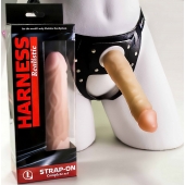 Телесная насадка-фаллос на трусиках с плугом - 16,5 см. - LOVETOY (А-Полимер) - купить с доставкой в Кирове