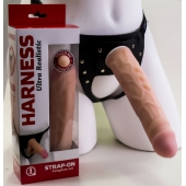 Насадка-фаллос в комплекте с трусиками Harness - 21,6 см. - LOVETOY (А-Полимер) - купить с доставкой в Кирове