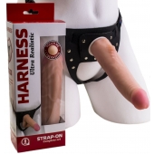 Реалистичный страпон Harness из трусиков и насадки-фаллоса - 18,5 см. - LOVETOY (А-Полимер) - купить с доставкой в Кирове