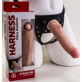 Реалистичный страпон Harness из трусиков и насадки-фаллоса - 18,5 см. - LOVETOY (А-Полимер) - купить с доставкой в Кирове