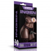 Женский темнокожий страпон Easy Strapon Set 7 Inch - 18 см. - Lovetoy - купить с доставкой в Кирове