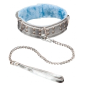 Серебристый ошейник из искусственной кожи - Sitabella - купить с доставкой в Кирове