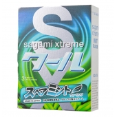 Презервативы Sagami Xtreme Mint с ароматом мяты - 3 шт. - Sagami - купить с доставкой в Кирове
