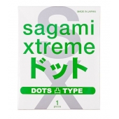 Презерватив Sagami Xtreme Type-E с точками - 1 шт. - Sagami - купить с доставкой в Кирове