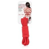 Красная хлопковая веревка для связывания - 3 м. - Lux Fetish - купить с доставкой в Кирове