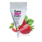 Съедобное согревающее массажное масло Love Me Tender Strawberry с ароматом клубники - 10 мл. - Love to Love - купить с доставкой в Кирове