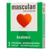 Презервативы анатомической формы Masculan Anatomic - 3 шт. - Masculan - купить с доставкой в Кирове