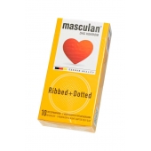Презервативы с колечками и пупырышками Masculan Ribbed+Dotted - 10 шт. - Masculan - купить с доставкой в Кирове