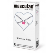 Ультрапрочные презервативы Masculan Ultra Safe Black - 10 шт. - Masculan - купить с доставкой в Кирове