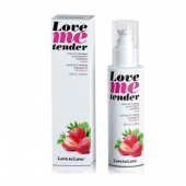 Съедобное согревающее массажное масло Love Me Tender Strawberry с ароматом клубники - 100 мл. - Love to Love - купить с доставкой в Кирове