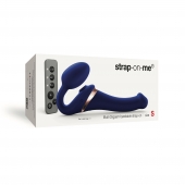 Синий безремневой страпон Multi Orgasm Size S с клиторальной стимуляцией - Strap-on-me - купить с доставкой в Кирове