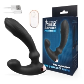 Черный вибромассажер простаты Sex Expert - 14,5 см. - Sex Expert - в Кирове купить с доставкой