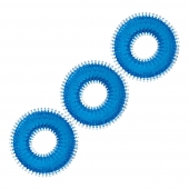 Комплект из трех голубых колец для эрекции 3-Pack Ultra-Stim Stretch Cock Rings - BlueLine - в Кирове купить с доставкой
