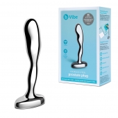 Стальной стимулятор простаты Stainless Steel Prostate Plug - 11,5 см. - b-Vibe - в Кирове купить с доставкой