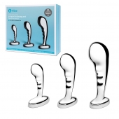 Набор из 3 стальных стимуляторов простаты Stainless Steel P-spot Training Set - b-Vibe - в Кирове купить с доставкой
