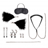 Большой эротический набор из 12 предметов Interchangeable Collar   Nipple Clips Set - Lux Fetish - купить с доставкой в Кирове