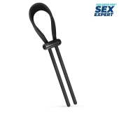 Черный ремень-лассо для усиления эрекции - Sex Expert - в Кирове купить с доставкой