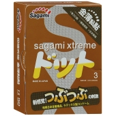 Презервативы Sagami Xtreme FEEL UP с точечной текстурой и линиями прилегания - 3 шт. - Sagami - купить с доставкой в Кирове