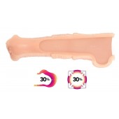 Телесная фантазийная насадка на член Cock Sleeve Size L - KOKOS - в Кирове купить с доставкой