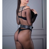Черный кожаный пояс Sex Game - БДСМ Арсенал - купить с доставкой в Кирове