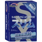 Розовые презервативы Sagami Xtreme FEEL FIT 3D - 3 шт. - Sagami - купить с доставкой в Кирове