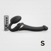Черный безремневой страпон Multi Orgasm Size S с клиторальной стимуляцией - Strap-on-me - купить с доставкой в Кирове