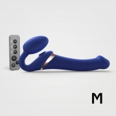 Синий безремневой страпон Multi Orgasm Size M с клиторальной стимуляцией - Strap-on-me - купить с доставкой в Кирове