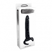 Чёрная насадка-фаллос для двойного проникновения INFLATABLE DILDO SLIM DONG  - 13,5 см. - Toyz4lovers - в Кирове купить с доставкой