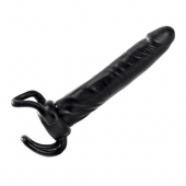 Чёрная насадка-фаллос для двойного проникновения INFLATABLE DILDO SLIM DONG  - 13,5 см. - Toyz4lovers - в Кирове купить с доставкой