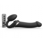 Черный безремневой страпон Multi Orgasm Size L с клиторальной стимуляцией - Strap-on-me - купить с доставкой в Кирове